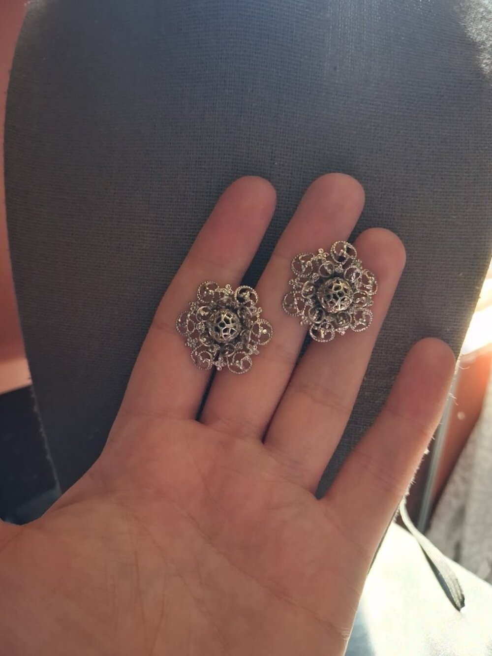 Gothic style screwback earrings